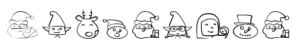 Christmas People Ding font preview